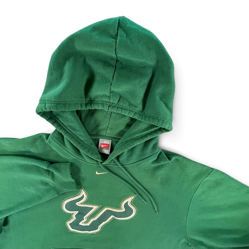 Vintage Y2K Nike USF Bulls Hoodie Mens XXL Green South Florida NCAA Swoosh